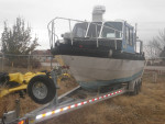 ocean going twin engine with trailer