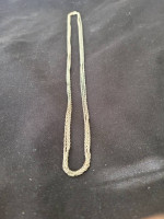 Estate Sterling Silver 18 in. Triple Rope Chain / Necklace
