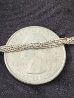 Estate Sterling Silver 18 in. Triple Rope Chain / Necklace