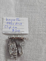 Rhinestone clip on earrings