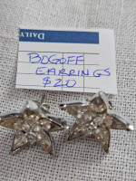 Rhinestone earrings by Bogoff