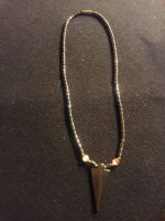 Hematite necklace with decorative arrowhead