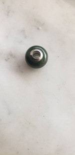 Sterling Silver Genuine Aventurine Bead for European Charm Bracelet