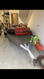 12’ zodiac Honda 15 & trailer