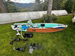 Inflatable kayak with pedal drive
