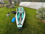 Inflatable kayak with pedal drive