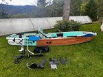 Inflatable kayak with pedal drive
