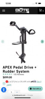 Inflatable kayak with pedal drive