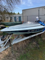 Speedboat with motor and trailer