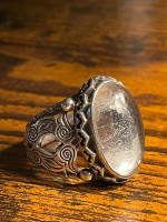 Mens silver no stamp ring from Turkey