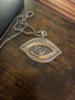 Large solid stamped 925 sterling silver All Seeing Eye