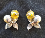 Silver Marcasite & Pearl Earrings by JUDITH JACK