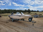 16' Glastron 6 seater boat 115 hp Mercury outboard with great trailer