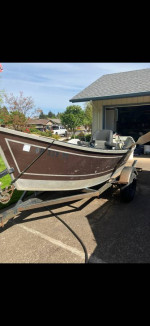 1980 15’ custom aluminum drift boat