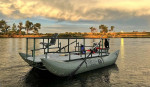 River pontoon boat