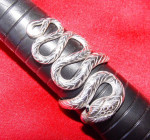 Silver Snake Ring ~ Large Size ~ Quality Vintage  High Silver Content