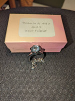 key ring faux diamond ring fun Bridal Shower Engagement House warming