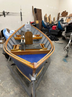 Wood driftboat/ trailer