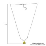 Ouro Verde Quartz & White Zircon Necklace 18" 4.10 ctw