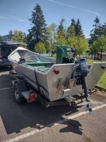 16' Yakatat Dory boat and trailer.
