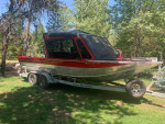 2005 custom weld 24ft center steer jet boat