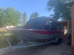 2005 custom weld 24ft center steer jet boat