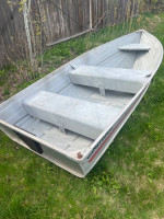 10 foot Gamefisher aluminum boat with truck rack