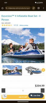Intex Excursion 4 inflatable raft