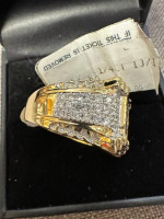gold ring 78 diamonds white brown watch chain necklace cross 14kt 10kt
