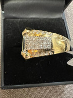 gold ring 78 diamonds white brown watch chain necklace cross 14kt 10kt