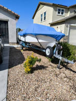 1968 Fiberform 15-Foot Boat with Johnson 65hp Outboard Motor
