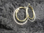 SILVER and GOLD COLORED HOOP EARRINGS