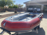 Achilles SGX-132 Inflatable Sport Boat, Yamaha 25hp Four Stroke, and T