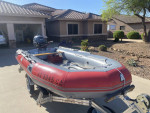 Achilles SGX-132 Inflatable Sport Boat, Yamaha 25hp Four Stroke, and T