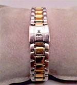 EBEL LADIES 1911 WITH 18K BEZEL, STAINLESS AND DIAMOND MARKERS