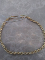 Gold rope bracelet..diamond cut .