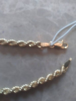 Gold rope bracelet..diamond cut .