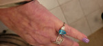 Blue Heart Sterling Silver Set or Alone