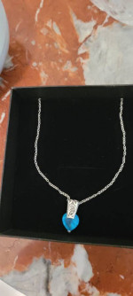 Blue Heart Sterling Silver Set or Alone