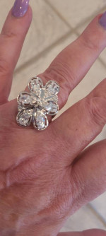 Beautiful Ross Simon's Flower Sterling Silver Ring