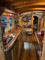 New trailerable wooden houseboat