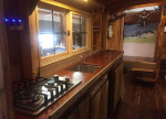 New trailerable wooden houseboat