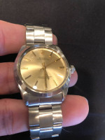 Rolex Oyster Perpetual 34mm ref 5552 beautiful champagne dial✅✅
