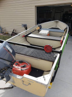 14 ft. MirroCraft V-hull with Trailer, 2 outboards, and extras