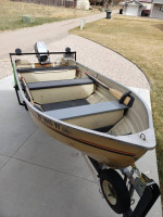 14 ft. MirroCraft V-hull with Trailer, 2 outboards, and extras