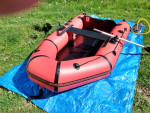 New inflatable dinghy 8', paddles, pump, repair kit
