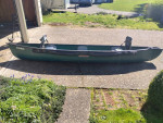 14 ft square back canoe with and all supplies