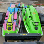 Two Stand Up Jet Ski 440s and Trailer Package with extra parts