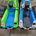 Two Stand Up Jet Ski 440s and Trailer Package with extra parts