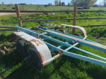 Boat trailer with roller bunks